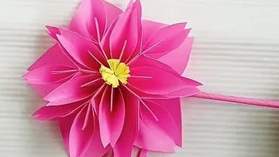 Origami de flores 3D